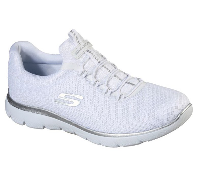 Skechers Dam Vita/Silver Sneakers - Summits - Sverige (JIXFO-5613)